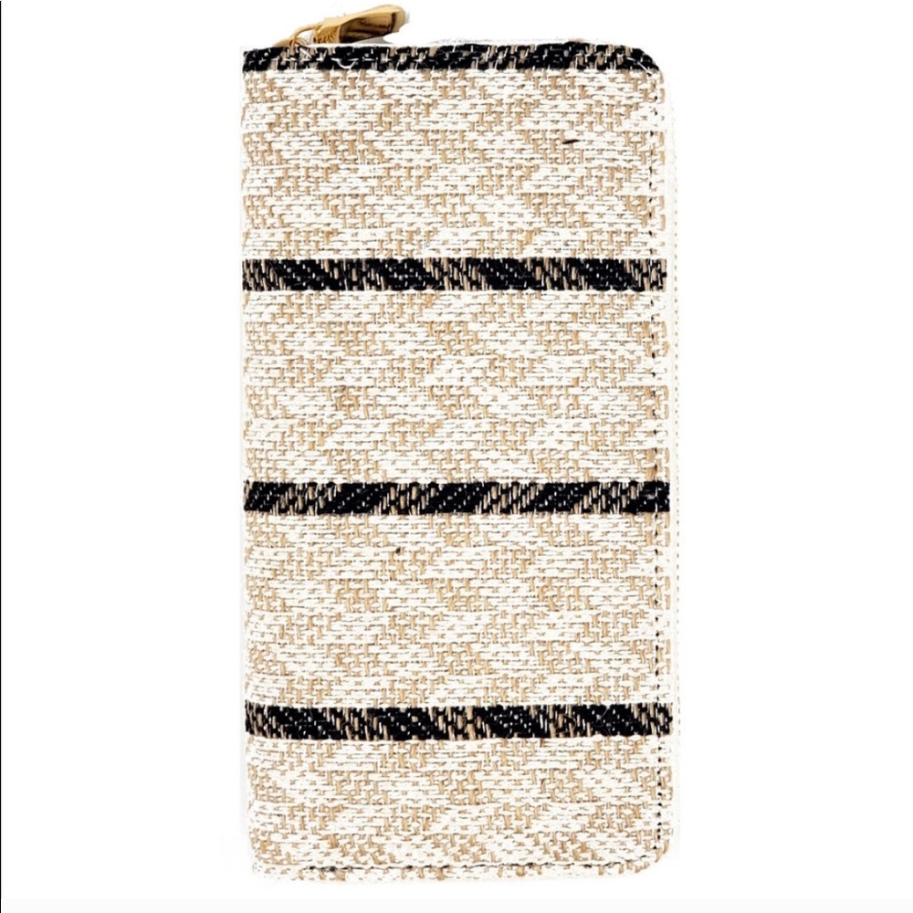 Striped Woven Wallet